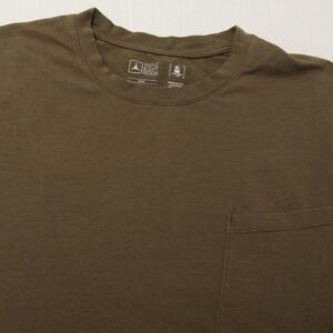 Triple Aught Design Shirt Mens XL Olive Green Pocket Crewneck Cut & Sewn USA